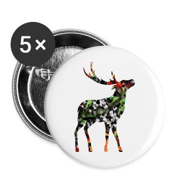 Deer - Buttons large 2.2''/56 mm (5-pack) - white - Front