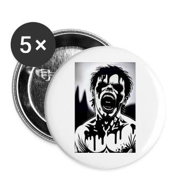 MELTING ZOMBIE MANGA 2 - Lot de 5 grands badges (56 mm) - blanc - Devant