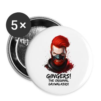 Gingers - The Original Daywalkers - Buttons large 2.2''/56 mm (5-pack) - white - Front