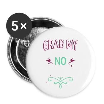 Awesome Alien Kid Happy Animal Anal Sample 2019 - Buttons large 2.2''/56 mm (5-pack) - white - Front