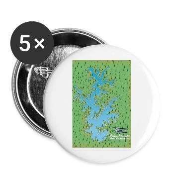 Lake Norman South Carolina retro map - Buttons large 2.2''/56 mm (5-pack) - white - Front