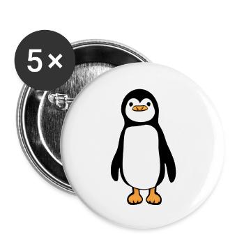 A little penguin, sweet and peaceful - Buttons large 2.2''/56 mm (5-pack) - white - Front