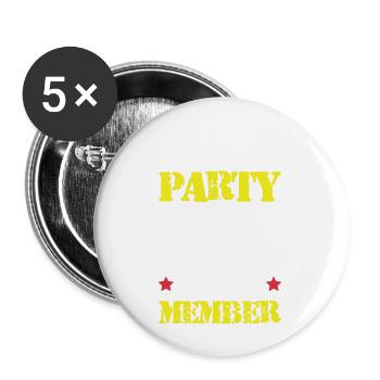 Équipage de Malle Party - Lot de 5 grands badges (56 mm) - blanc - Devant