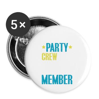 Équipe de fête en Californie - Lot de 5 grands badges (56 mm) - blanc - Devant