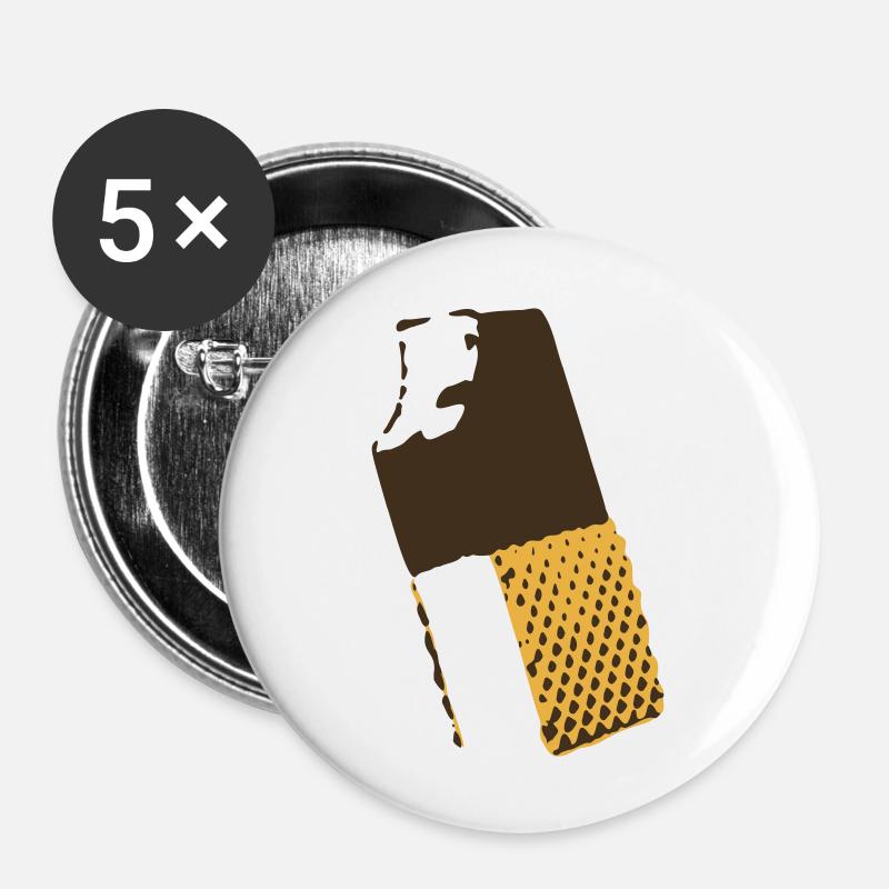 Domino Ice Cream - Buttons large 2.2''/56 mm (5-pack) - white
