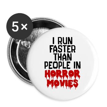 Movie Night Statement Movies Cinema Movie Night Movies - Buttons large 2.2''/56 mm (5-pack) - white - Front
