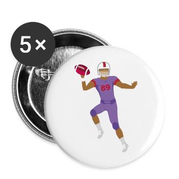 Ballsport - Buttons groß 56 mm (5er Pack) - Weiß - Vorne