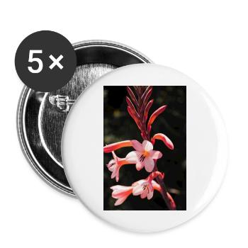 Blume - Buttons groß 56 mm (5er Pack) - Weiß - Vorne