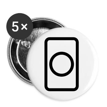 Zener Card | Hollow Circle - Buttons large 2.2''/56 mm (5-pack) - white - Front