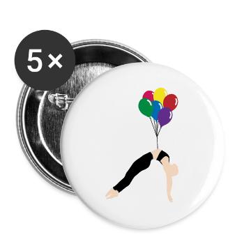 Balloon - Buttons large 2.2''/56 mm (5-pack) - white - Front