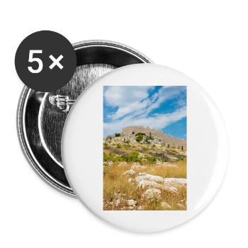 Die Mauer von Oštrica (Bedem Grebastica) Kroatien - Buttons groß 56 mm (5er Pack) - Weiß - Vorne