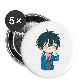 Anime - Lot de 5 grands badges (56 mm) - blanc - Devant