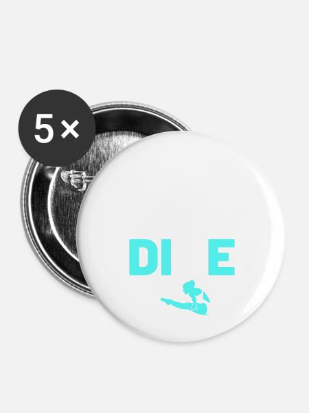 DIVE - Buttons groß 56 mm (5er Pack) - Weiß