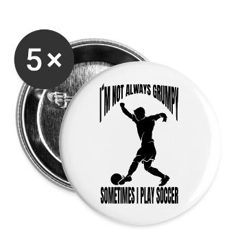 Soccer Player Soccer Design Soccer Team - Buttons large 2.2''/56 mm (5-pack) - white - Front