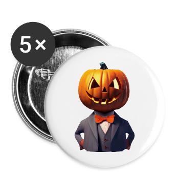 Halloween Gift Pumpkin Costume Pumpkin Costume - Buttons large 2.2''/56 mm (5-pack) - white - Front