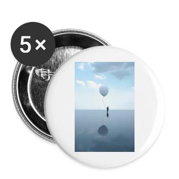 Calming Balloon - Buttons large 2.2''/56 mm (5-pack) - white - Front