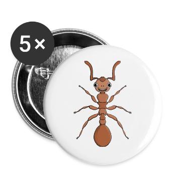 Étreindre une fourmi - Lot de 5 grands badges (56 mm) - blanc - Devant