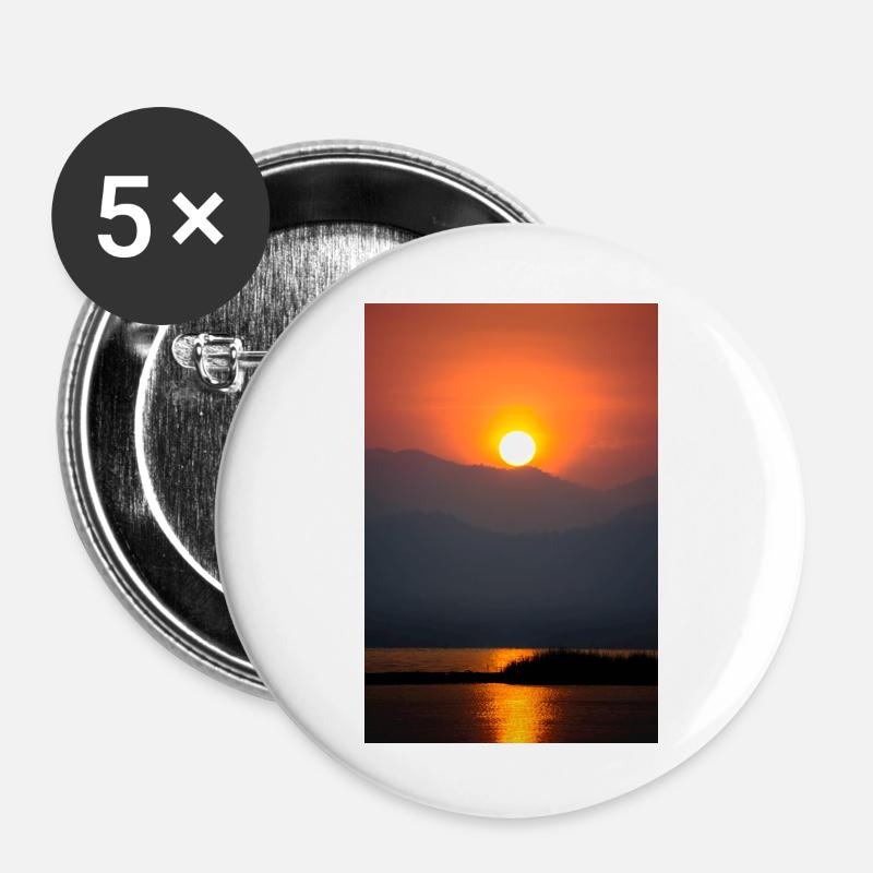 Sunrise - Buttons large 2.2''/56 mm (5-pack) - white