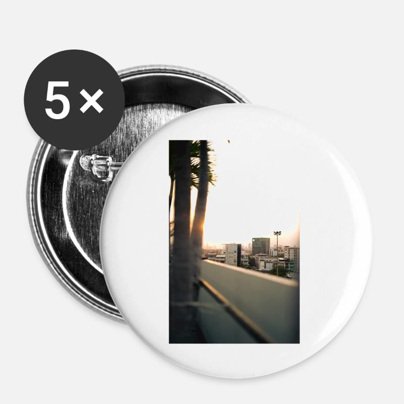 Bangkok - Buttons large 2.2''/56 mm (5-pack) - white