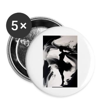 Danseur - Lot de 5 grands badges (56 mm) - blanc - Devant