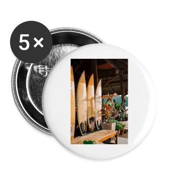 Brandung - Buttons groß 56 mm (5er Pack) - Weiß - Vorne