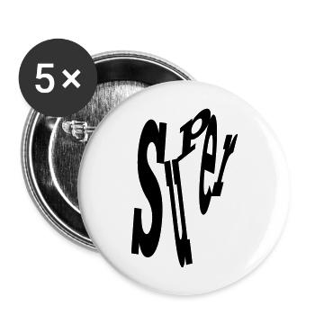 Super - Buttons large 2.2''/56 mm (5-pack) - white - Front