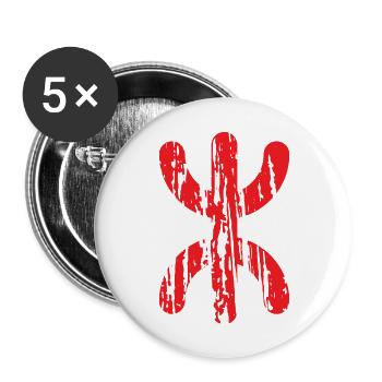 Z Imazighen (Amazigh inside) - Lot de 5 grands badges (56 mm) - blanc - Devant