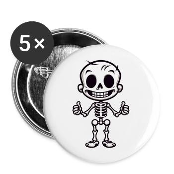 Élégance squelettique : pure beauté osseuse ! - Lot de 5 grands badges (56 mm) - blanc - Devant