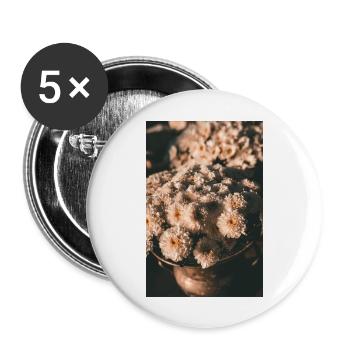 Chrysanthemum Flowers - Buttons large 2.2''/56 mm (5-pack) - white - Front