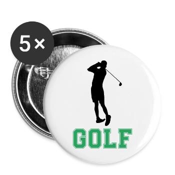 golf - Buttons groß 56 mm (5er Pack) - Weiß - Vorne