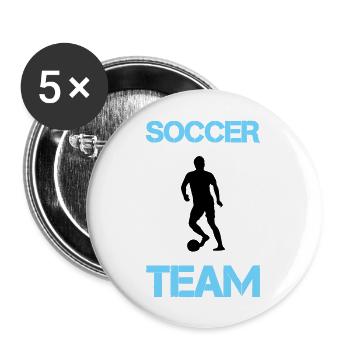 soccer player team - Buttons groß 56 mm (5er Pack) - Weiß - Vorne