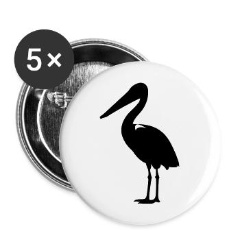Pelican - Buttons large 2.2''/56 mm (5-pack) - white - Front