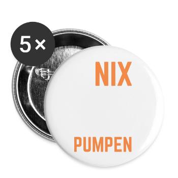 Der tut nix der will nur Pumpen - Buttons groß 56 mm (5er Pack) - Weiß - Vorne