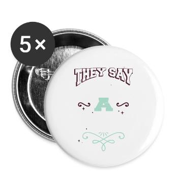 joke gift idea happy christmas celestial fun geek - Buttons groß 56 mm (5er Pack) - Weiß - Vorne