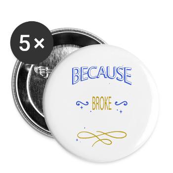 idée cadeau dictons cool geek drôle mécanicien - Lot de 5 grands badges (56 mm) - blanc - Devant