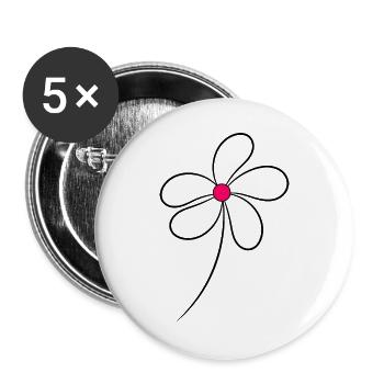 HERZ. PAAR. ICH HABE GERADE GEHEIRATET. Junggesellinnenabschied. VALENTINSTAG. - Buttons groß 56 mm (5er Pack) - Weiß - Vorne