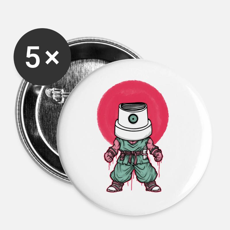 Goku Graffiti - Buttons large 2.2''/56 mm (5-pack) - white