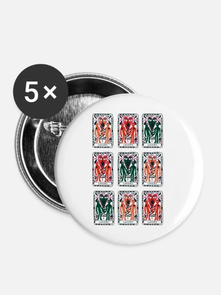 lovers card - Buttons groß 56 mm (5er Pack) - Weiß