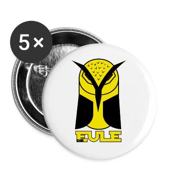 Owl Father - Buttons large 2.2''/56 mm (5-pack) - white - Front