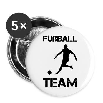 Équipe de football - Lot de 5 grands badges (56 mm) - blanc - Devant