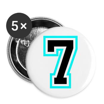 7 Zahl symbol - Buttons groß 56 mm (5er Pack) - Weiß - Vorne