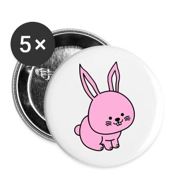 hare - Buttons large 2.2''/56 mm (5-pack) - white - Front