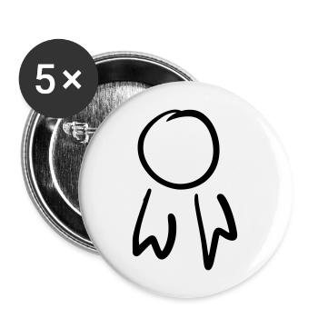 Square Badge / Order Template. Scrawl. - Buttons large 2.2''/56 mm (5-pack) - white - Front