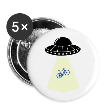 Vélo OVNI - Lot de 5 grands badges (56 mm) - blanc - Devant