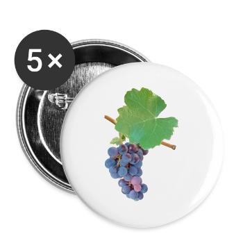 Grapes – fruity elegance - Buttons large 2.2''/56 mm (5-pack) - white - Front