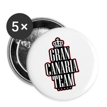 Gran Canaria Team - Buttons large 2.2''/56 mm (5-pack) - white - Front