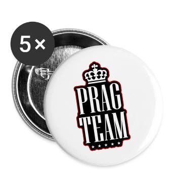 Prag Team - Buttons groß 56 mm (5er Pack) - Weiß - Vorne
