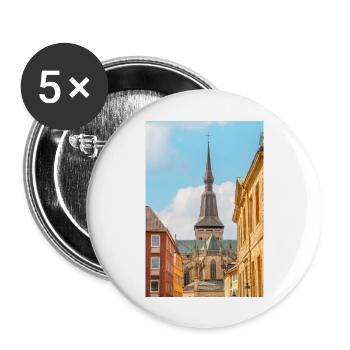 Marienkirche Osnabrück - Buttons groß 56 mm (5er Pack) - Weiß - Vorne