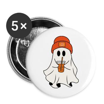 Geist - Buttons groß 56 mm (5er Pack) - Weiß - Vorne