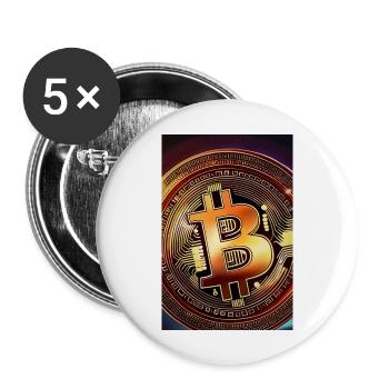BTC - Buttons groß 56 mm (5er Pack) - Weiß - Vorne